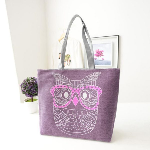2016 New Design Fashion Lady Owl Shopping Handbag Shoulder japan Canvas Bag Tote Purse Bags bolsa feminina para mujer