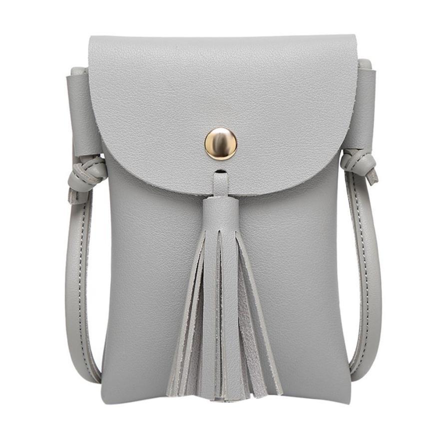 Xiniu womens bag small cross body chains shoulder Leather Handbag summer 2017 Tassels Phone Bag #6M